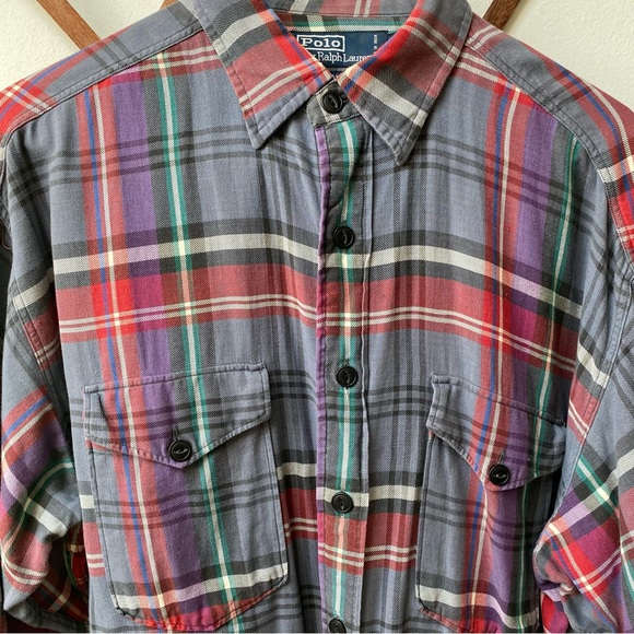 Polo Ralph Lauren Ranch Plaid Flannel Button Down Shirt - Picture 4 of 8